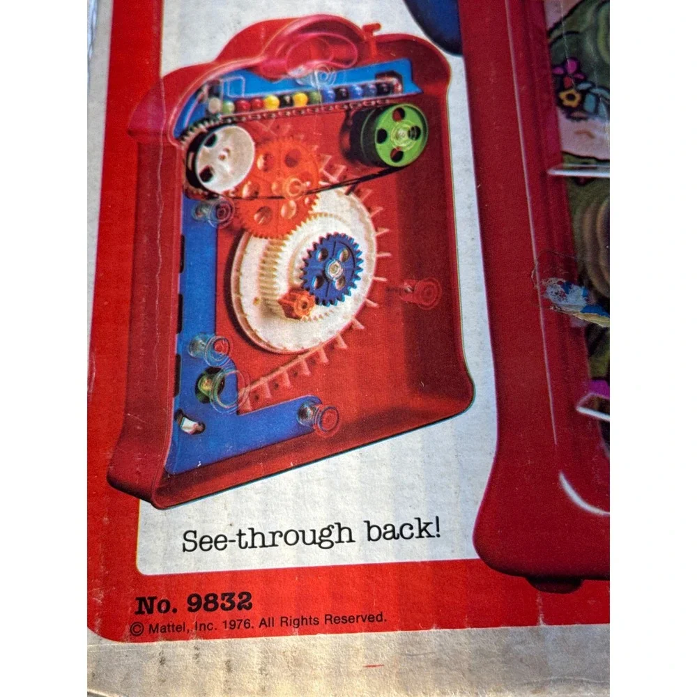 Vintage 1976 Mattel Fun O'clock Preschool Educational Marble Toy Red No. 9832